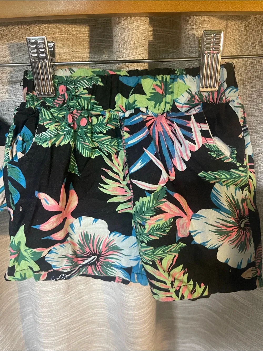 Old Navy Style Black Tropical Floral Kids Short Set